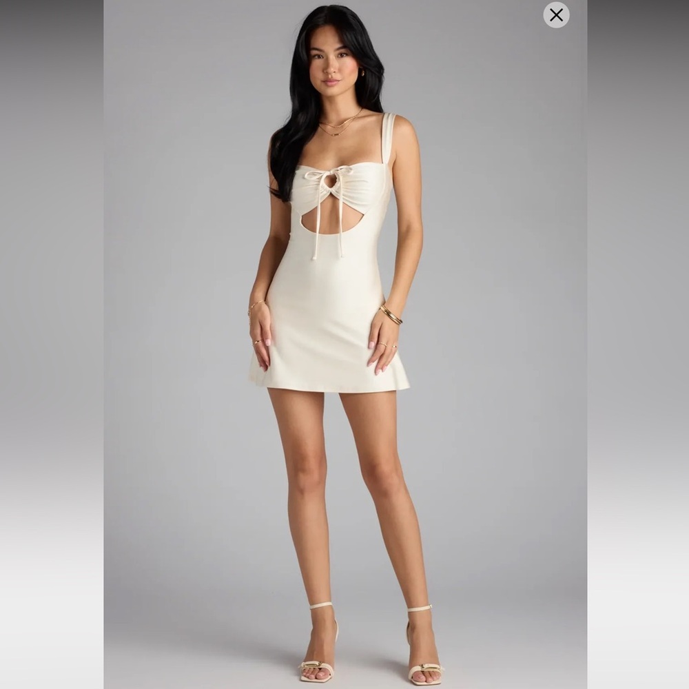 Windsor Cream Cutout Mini Dress